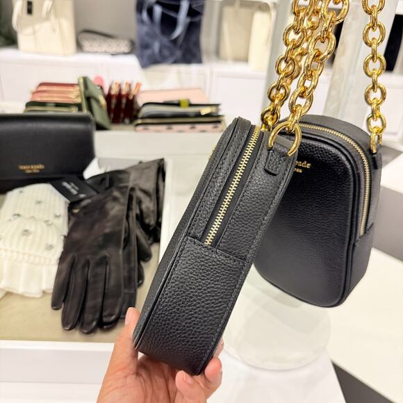 Kate Spade Jolie Chain Phone Leather Crossbody Purse KI517 Black - Picture 4 of 16